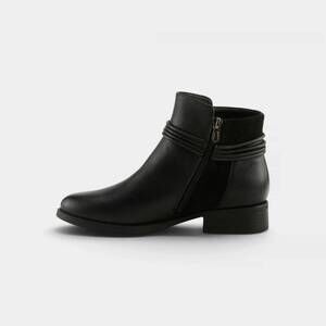 NEW SPRING FOOTWEAR women's ornela short leather boot in black